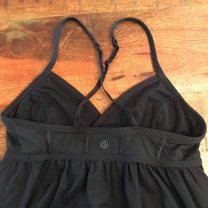 Like New Lululemon Black X Strap Tank- 4